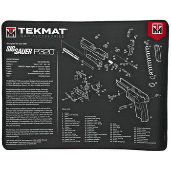 TEKMAT ULTRA PSTL MAT SIG P320 BLK UPC: 612409971319