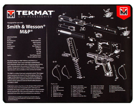 TEKMAT ULTRA PSTL MAT S&W M&P BLK UPC: 612409971326