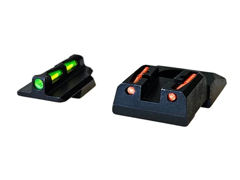 HiViz RGS9LW21 LiteWave Ruger Security 9 Sight Set Green Fiber Optic Front Sight-Orange Fiber Optic Rear Sight