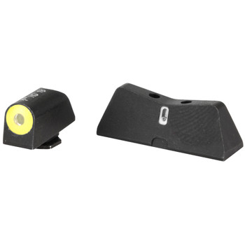 XS Sights GL0010S5Y DXT2 Big Dot Night Sights fits Glock  Black  Green Tritium Yellow Outline Front Sight Green Tritium White Outline Bar Rear Sight UPC: 647533046152