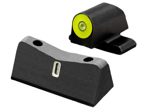 XS Sights SI0013S5Y DXT2 Big Dot Night Sights- Sig Sauer- Springfield Armory Black | Green Tritium Yellow Outline Front Sight Green Tritium White Outline Bar Rear Sight