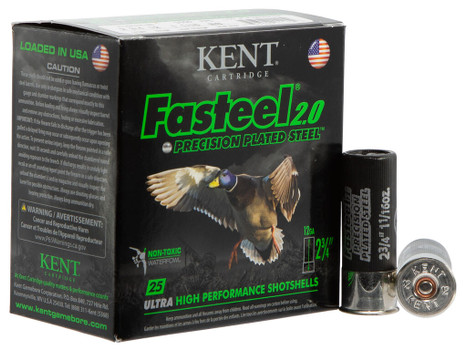 Kent Cartridge K122FS30BB Fasteel 2.0 12 Gauge 2.75" 1 1/16 oz BB Shot 25 Per Box/ 10 Case