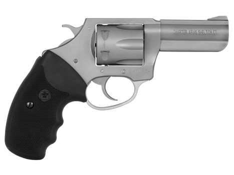 Charter Arms 73802 Pitbull Large 380 ACP 6 Shot 3" Stainless Steel Barrel & Cylinder, Anodized Aluminum Frame w/Black Finger Grooved Rubber Grip