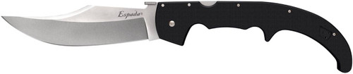Cold Steel CS62MGC Espada  XL 7.50 Folding Clip Point Plain AUS10A SS Blade9.25 Black wPolished Bolsters G10 Handle Includes Belt Clip UPC: 705442018636