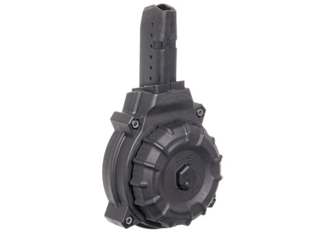 ProMag DRMA12 Standard 50rd Drum 9mm Luger Fits AR-15 Compatible w/ Glock Style Mags Black DuPont Zytel Polymer