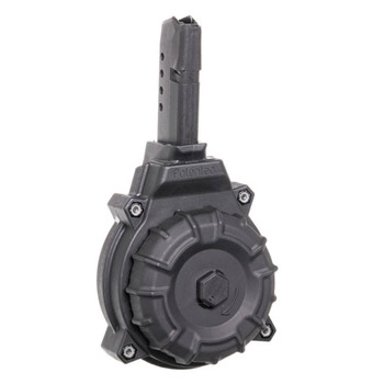 ProMag DRMA14 Standard  50rd Drum 9mm Luger Compatible wGlock 43 Black DuPont Zytel Polymer UPC: 708279014482