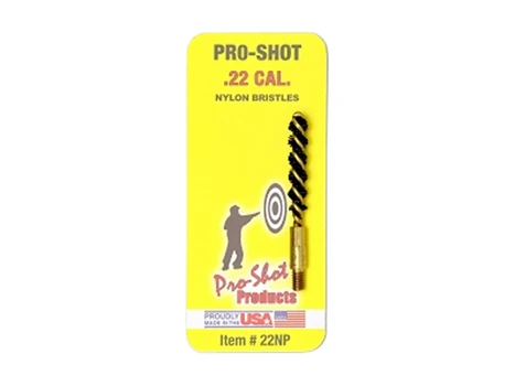 Pro-Shot 22NP Bore Brush .22 Cal Pistol #8-32 Thread Nylon Bristles Brass Core