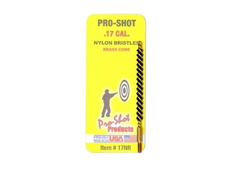 Pro-Shot 17NR Bore Brush .17/ .177 Cal Rifle #5-40" Thread Nylon Bristles Brass Core