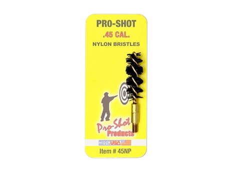 Pro-Shot 45NP Bore Brush .45 Cal Pistol #8-32 Thread Nylon Bristles Brass Core