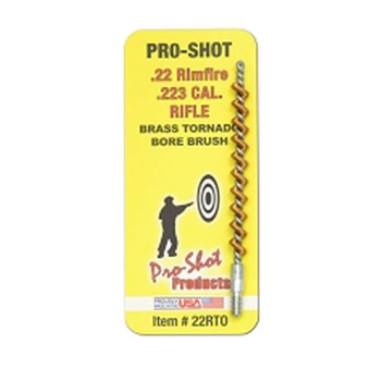 ProShot 22RTO Tornado Bore Brush .22 .223 5.56mm Cal Rifle 832 Thread Brass Spiral Wound Loop UPC: 709779101092