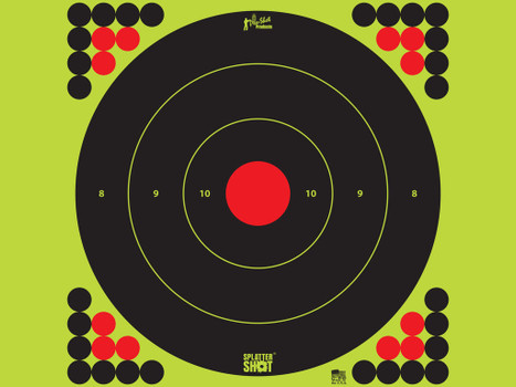 Pro-Shot LONGRANGE172 SplatterShot Self-Adhesive Paper Black/Green/Red 17.25" Bullseye 5 Pack