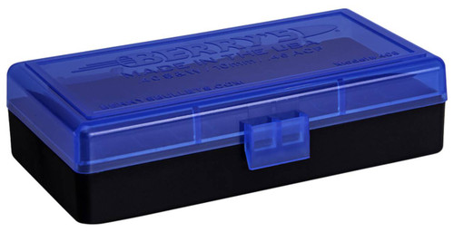 Berrys 38861 Ammo Box  40 SW 45 ACP BlueBlack Polypropylene 1.35 L x 0.48 50rd UPC: 711148388614