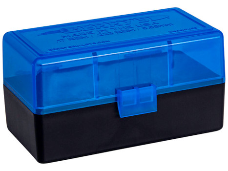 Berry's 44661 Ammo Box 223Rem/5.56NATO Blue/Black Polypropylene 50rd