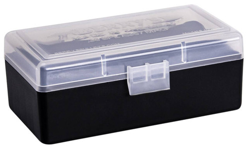 Berrys 61687 Ammo Box  38 Special 357 Mag ClearBlack Polypropylene 1.70 L x 0.40 50rd UPC: 711148616878