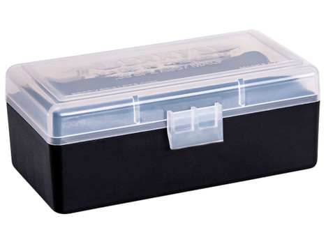Berry's 61687 Ammo Box 38 Special/357 Mag Clear/Black Polypropylene 50rd