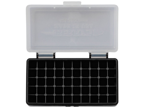 Berry's 71933 Ammo Box 9mm/380ACP Clear/Black Polypropylene 50rd