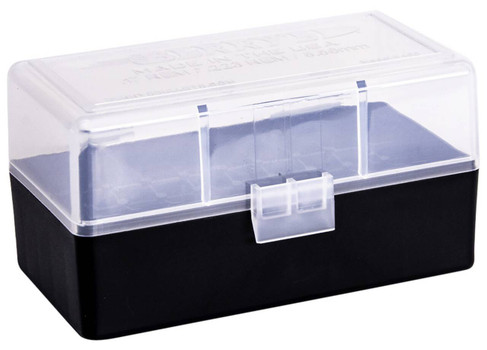 Berrys 79462 Ammo Box  .223 Rem 5.56x45mm NATO ClearBlack Polypropylene 2.33 L x 0.42 50rd UPC: 711148794620