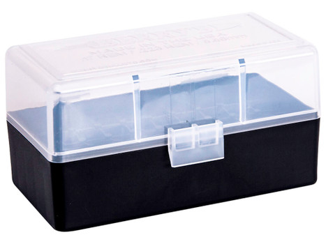 Berry's 79462 Ammo Box 223Rem/5.56NATO Clear/Black Polypropylene 50rd
