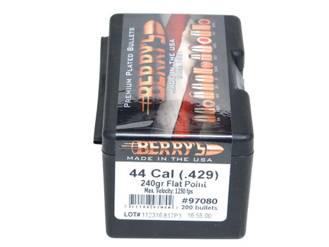 Berry's 97080 Superior Pistol 44Cal 240gr Flat Point 200/Box