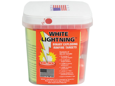 Tannerite WLK White Lightning Impact Enhancement Explosion White Vapor Rimfire Rifles Firearm Includes Catalyst/Cardboard Target Holders/Hi-Viz Target Dots 90 Targets