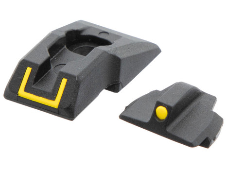 Ruger 90649 Security 9 Sight Set Black/Yellow