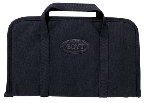 Boyt Harness 0PP660003 Rectangular Pistol Rug made of Waxed Canvas with Black Finish Cotton Batten Padding  Quilted Flannel Lining 16 x 10 Exterior Dimensions UPC: 737618014579