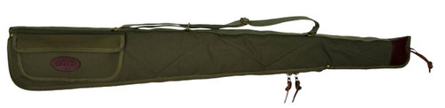 Boyt Harness OGC97PL09 Alaskan Shotgun Case made of Waxed Canvas with OD Green Finish Quilted Flannel Lining Brass Hardware  HeavyDuty Web Sling  Spine 48 L UPC: 737618034454
