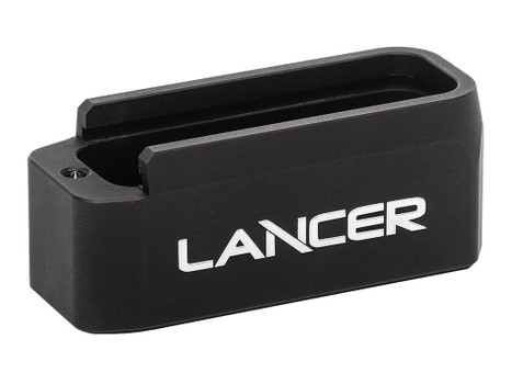 Lancer EXTBP06BLK L5AWM Magazine Base Pad Extended 6rd Compatible w/ Lancer L5 Advance Warfighter Magazine Black Aluminum