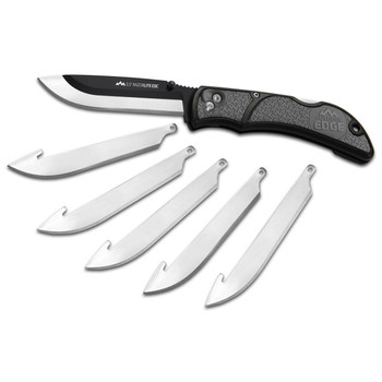 Outdoor Edge RLY50C RazorLite  3.50 Folding Drop Point Tanto Plain 420J2 SS Blade BlackGray Polymer Handle UPC: 743404301532
