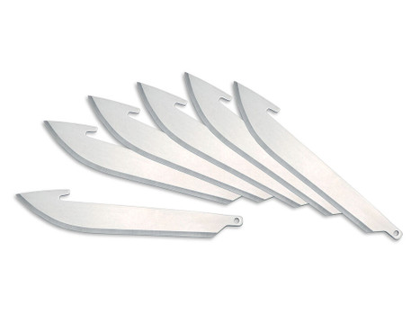 Outdoor Edge RR306 Replacement Blades RazorLite Drop Point 3" 420J2 Stainless Steel Blade Silver 6 Blades