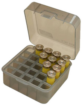 MTM CaseGard S25D41 Dual Gauge Shotshell Case Shotgun Clear Smoke Polypropylene 25rd UPC: 026057008417