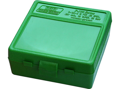 MTM Case-Gard P100310 Ammo Box Flip-Top Multi Caliber Green Polypropylene 100rd
