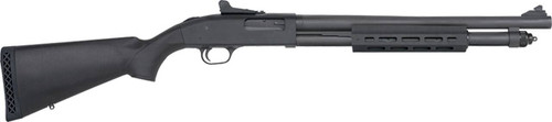 Mossberg 50765 590A1 Tactical 12 Gauge 3 61 18.50 Cylinder Bore Barrel Black Parkerized Rec with Ghost Ring Sight Black Synthetic Stock Right Hand Includes MLOK Handguard UPC: 015813507653