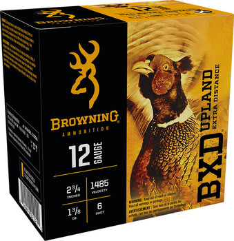 Browning Extra Distance Upland 12 Gauge Shotshell Ammunition, 2 3/4 Inch, 1485 FPS, 1 1/8 Ounce, #6 Shot - 25 Cartridge Box ( 25 / 1 )