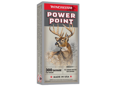 Winchester Ammo X3001 Power-Point 300Savage 150gr 20 Per Box/10 Case