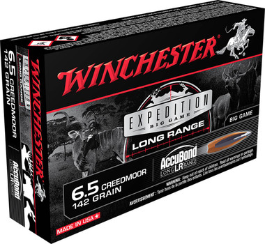 Winchester Expedition Hyper Velocity Centerfire Ammunition, 6.5 Creedmoor, Nosler AccuBond Long-Range, 142 Grain - 20 Cartridge Box ( 20 / 1 )