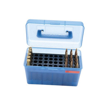 HANDLE CARRY RIFLE AMMO BOX 17 REM-300 AAC 50 RD BLUE