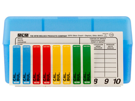 MTM Case-Gard RM5024 Case-Gard R-50 Multi-Caliber Clear Blue Polypropylene 50rd