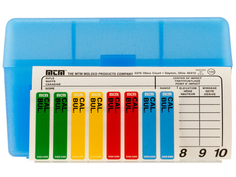 MTM Case-Gard RL5024 Case-Gard R-50 Multi-Caliber Clear Blue Polypropylene 50rd