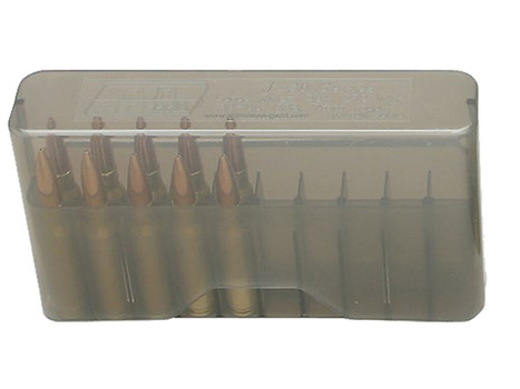 MTM Case-Gard J20M41 Slip-Top Ammo Box Multi-Caliber Clear Smoke Polypropylene 20rd