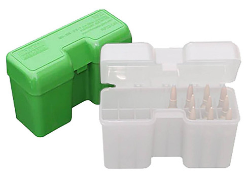 MTM CaseGard RF22SM10 Ammo Box FlipTop 338 Cal Green Polypropylene 22rd UPC: 026057224107