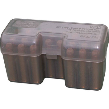 MTM CaseGard RF22SM41 CaseGard RF22 MultiCaliber Rifle Clear Smoke Polypropylene 22rd UPC: 026057224411
