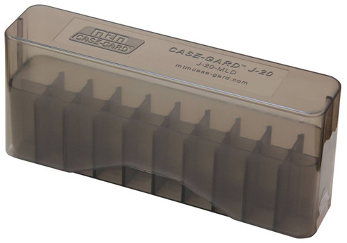 MTM CaseGard J20MLD41 J20 Ammo Box 3030 Win 4570 Gov Rifle Clear Smoke Polypropylene 20rd UPC: 026057234410