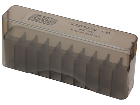 MTM Case-Gard J20MLD41 Slip-Top Ammo Box 30-30 Win/45-70 Gov Clear Smoke Polypropylene 20rd