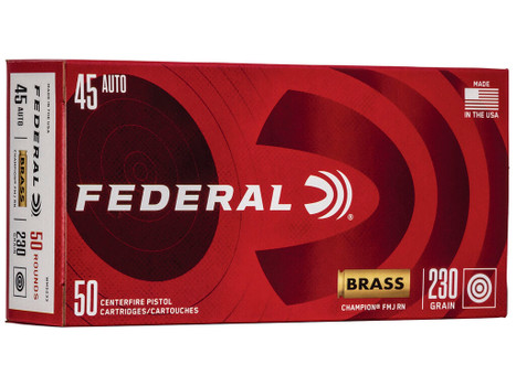 Federal WM5233 Champion Training 45ACP 230gr Full Metal Jacket 50 Per Box/20 Case