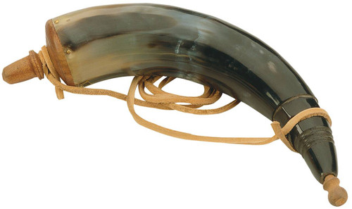 Traditions A1252 Authentic Powder Horn  with Sling and Wood Cap UPC: 040589125206