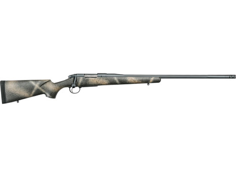 Bergara Rifles BPR3365 Premier Highlander 6.5 Creedmoor 4+1 24" Sniper Gray Cerakote Fluted Barrel, Sniper Gray Cerakote 416 Stainless Steel Receiver, Woodland Camo Grayboe Stock