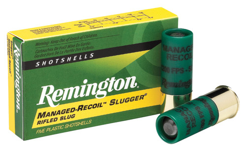 Remington Ammunition 20290 Slugger ManagedRecoil 12 Gauge 2.75 1 oz Rifled Slug Shot 5 Per Box 20 UPC: 047700336206