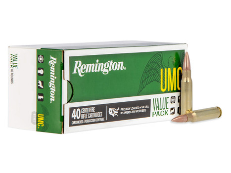 Remington Ammunition 23971 UMC Value Pack 308Win 150gr Full Metal Jacket 40 Per Box/10 Case