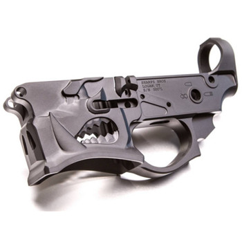 Sharps Bros SBLR02 Warthog Stripped Lower MultiCaliber Black Anodized Finish 7075T6 Aluminum Compatible wMilSpec AR15 Internal Parts UPC: 850869008026